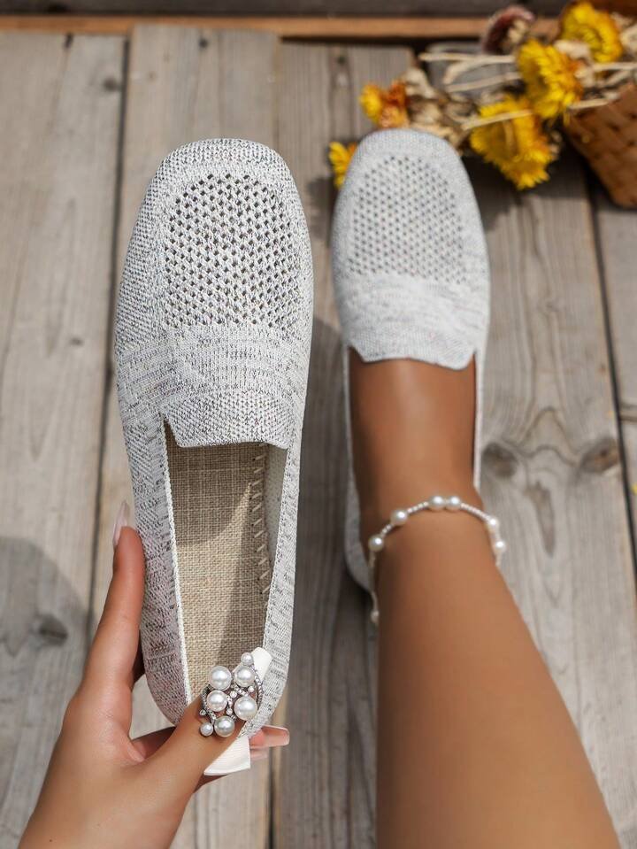 Lisa - Knit Slip-On Flats