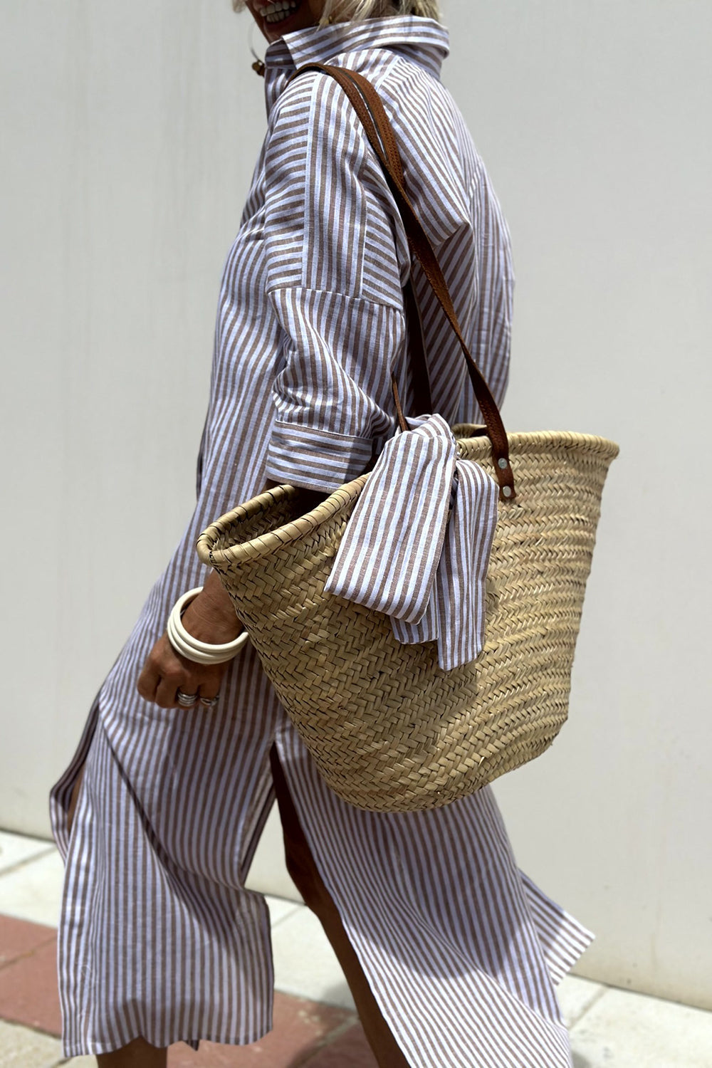 Faith Striped Shirt Dress