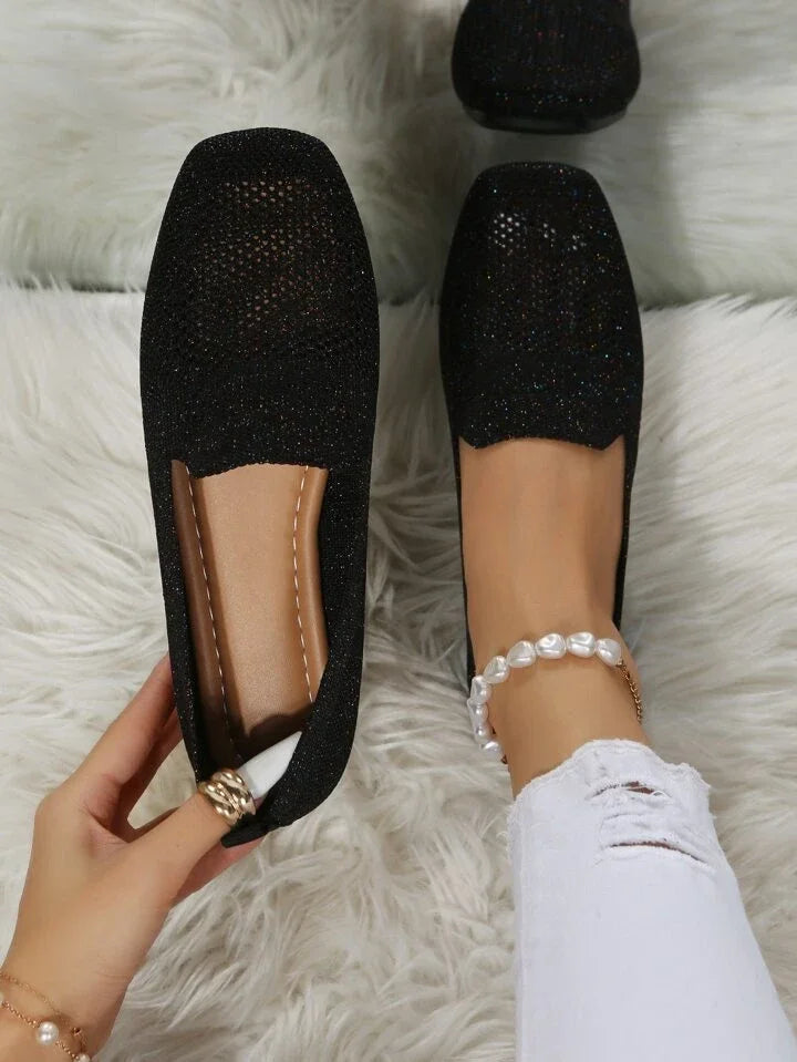 Lisa - Knit Slip-On Flats