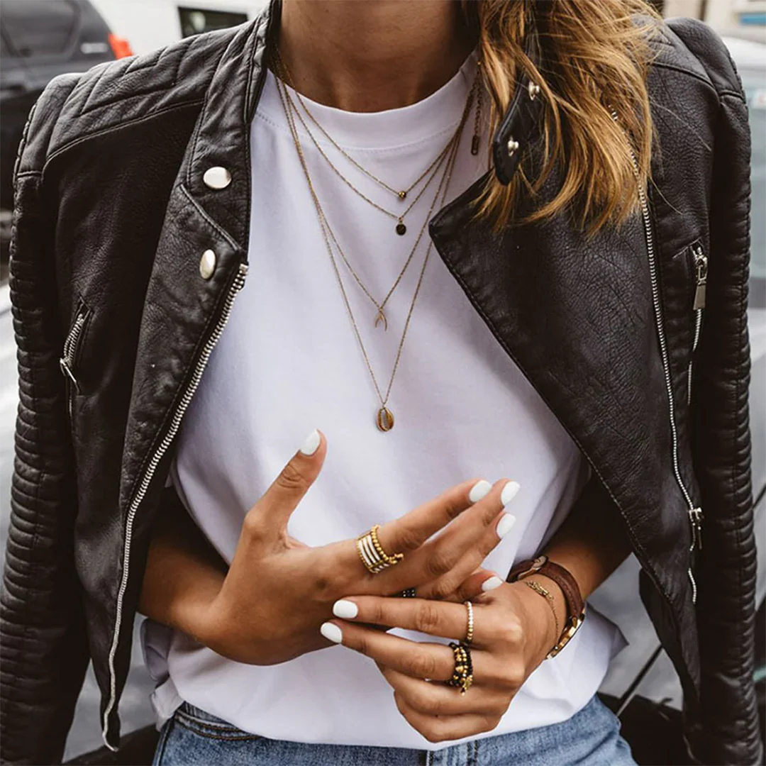 Deborah - Vegan Leather Moto Jacket