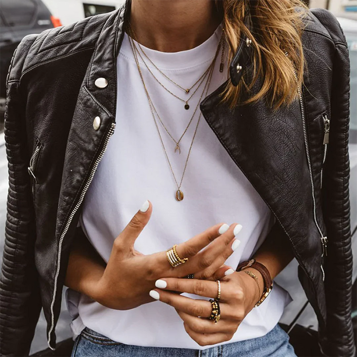 Deborah - Vegan Leather Moto Jacket