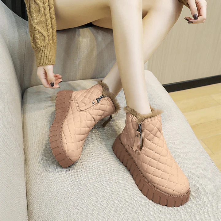 Lily - Checkered Ankle Boots