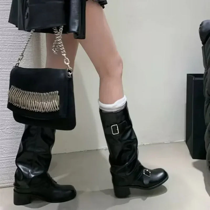 Isabella - Knee-High Platform Boots