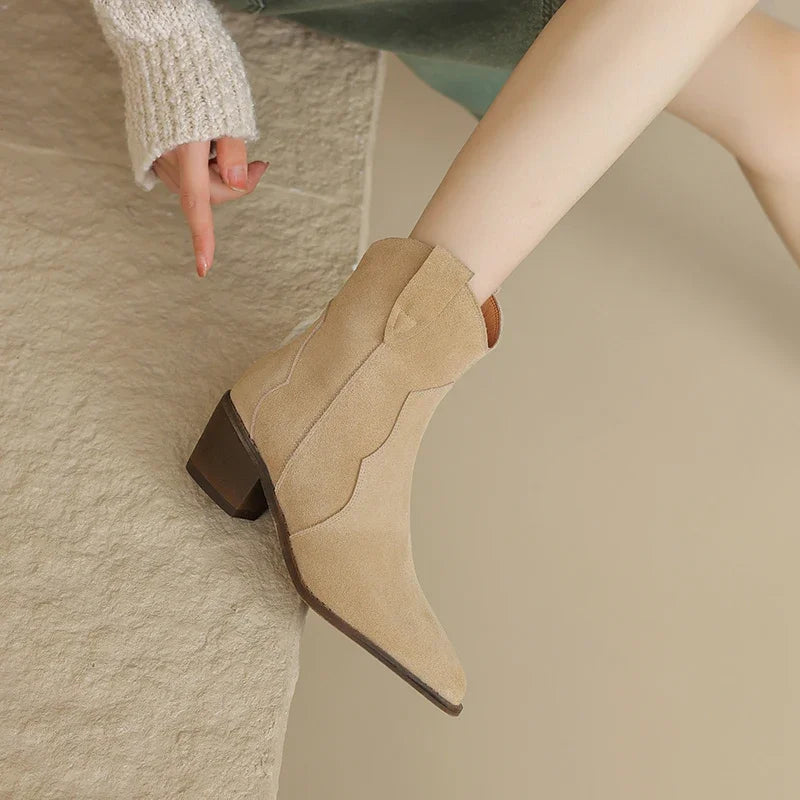 Sadie - Western Ankle Boots