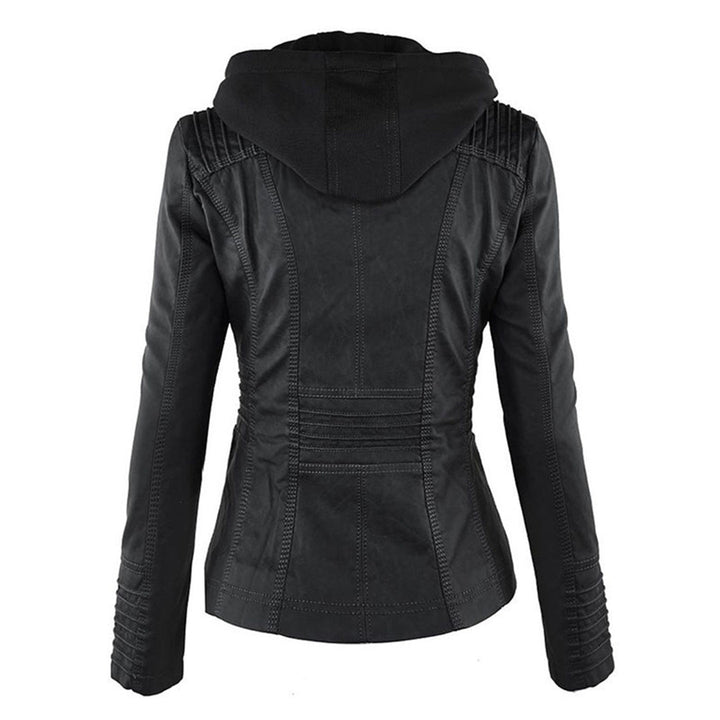 Stylish Hooded Leather Jacket