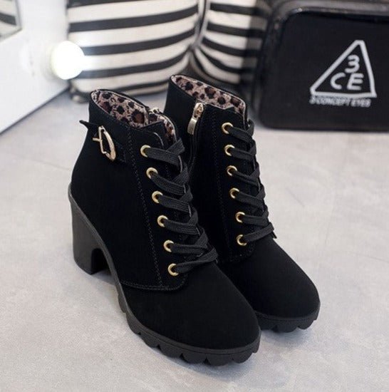 Hazel - Lace-Up Ankle Boots