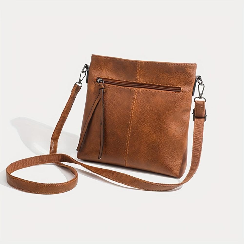 Anna - Vegan Leather Slim Crossbody Bag