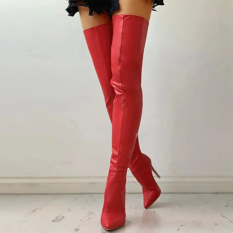 Hailey - Thigh-High Stiletto Boots