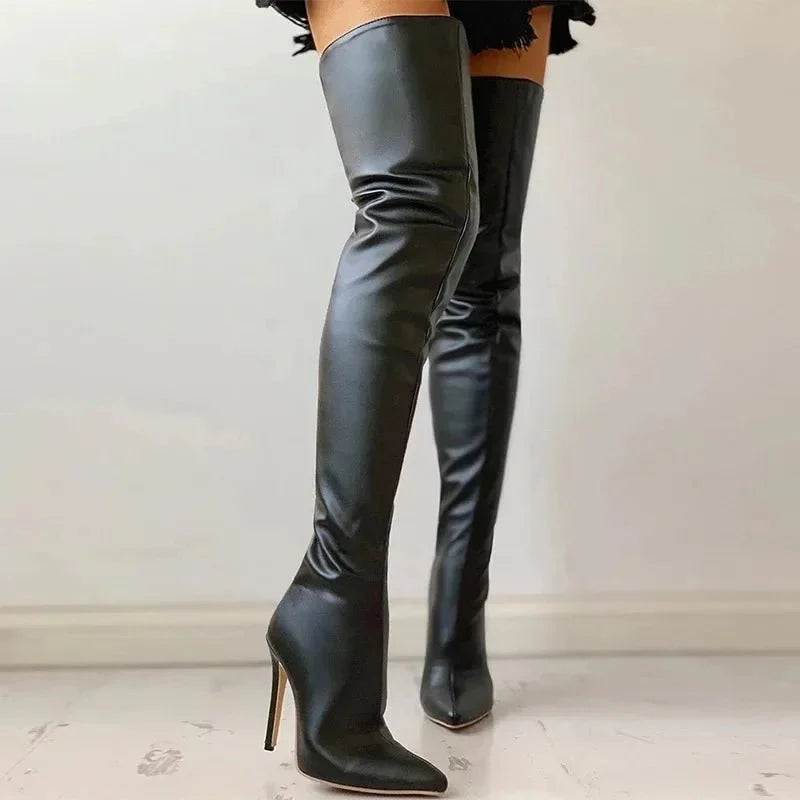Hailey - Thigh-High Stiletto Boots