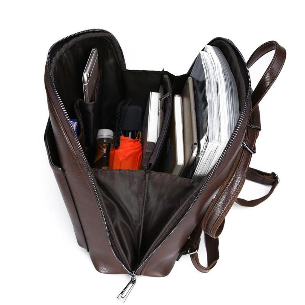Amanda - Faux Leather Backpack