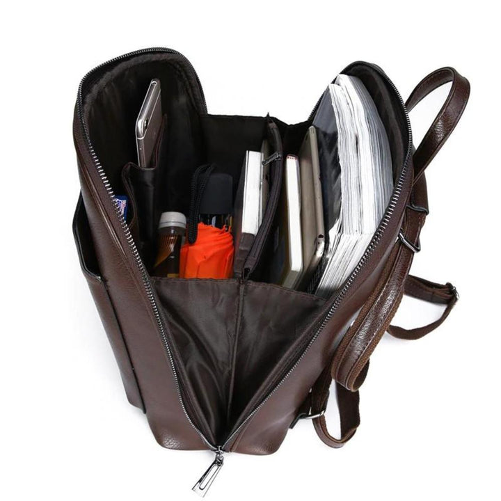 Amanda - Faux Leather Backpack