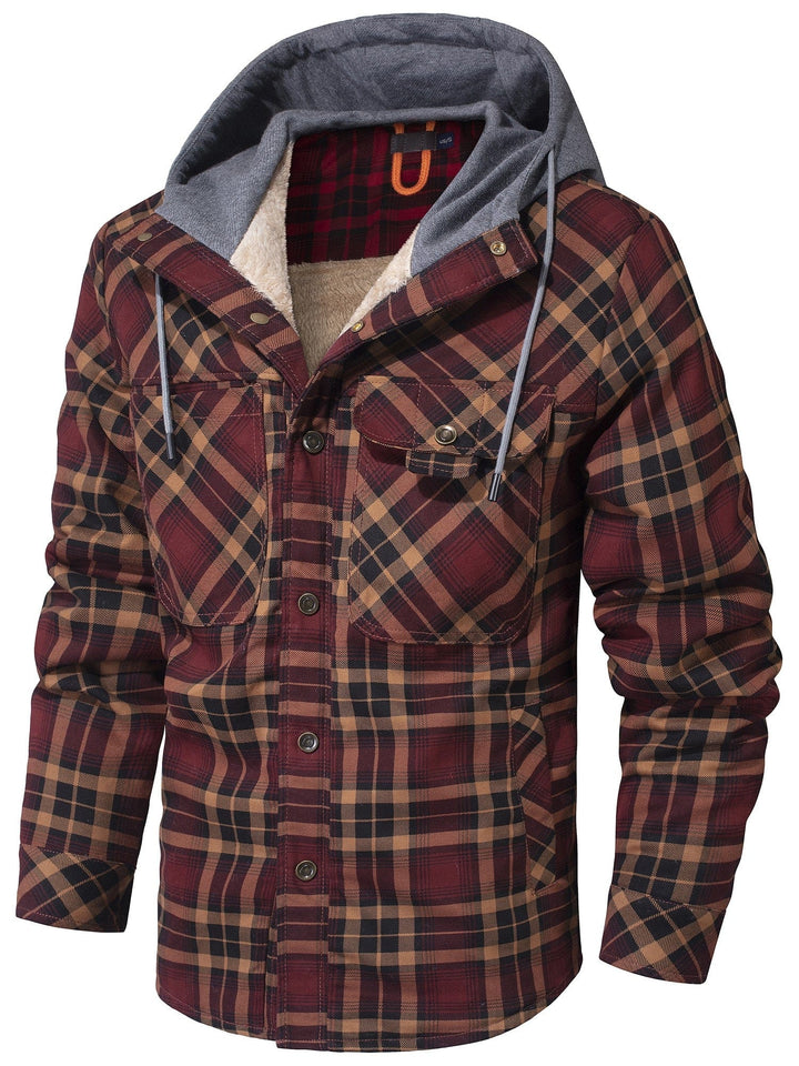 Nolan - Plaid Hoodie Jacket