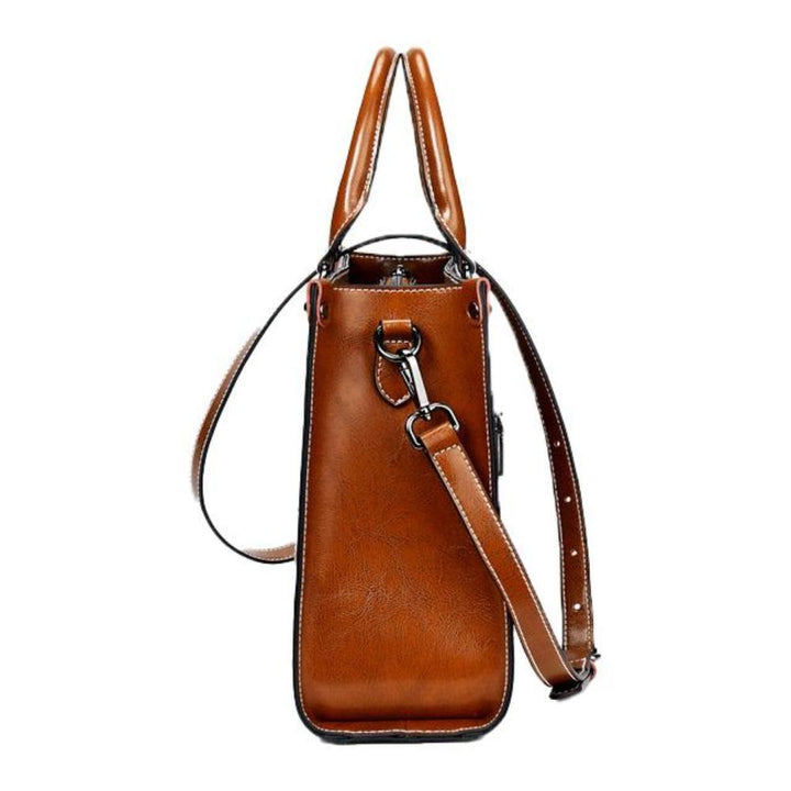 Sally - Structured Faux Leather Handbag