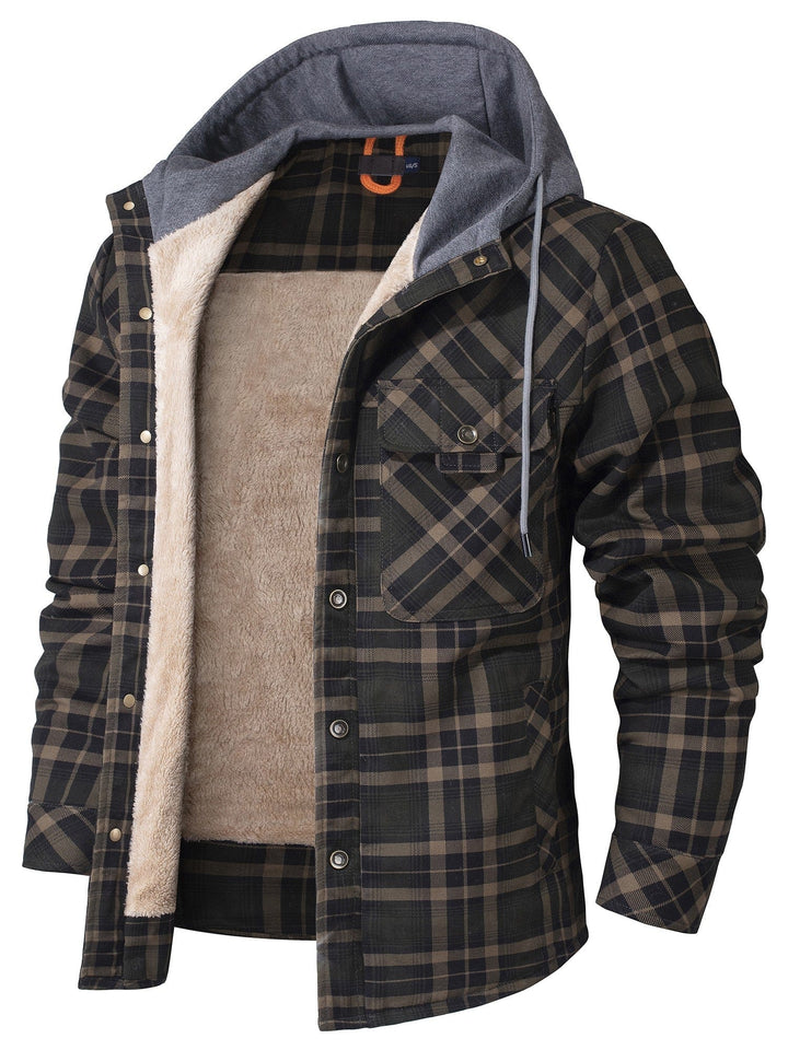 Nolan - Plaid Hoodie Jacket