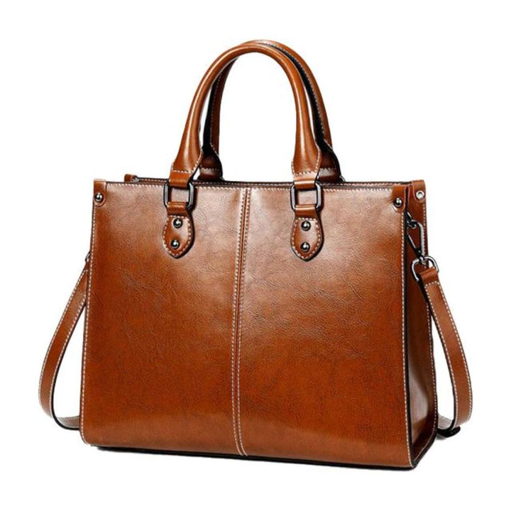 Sally - Structured Faux Leather Handbag