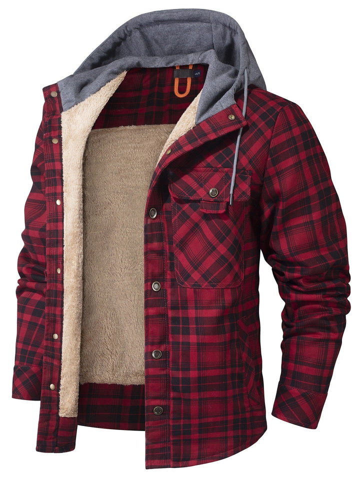 Nolan - Plaid Hoodie Jacket