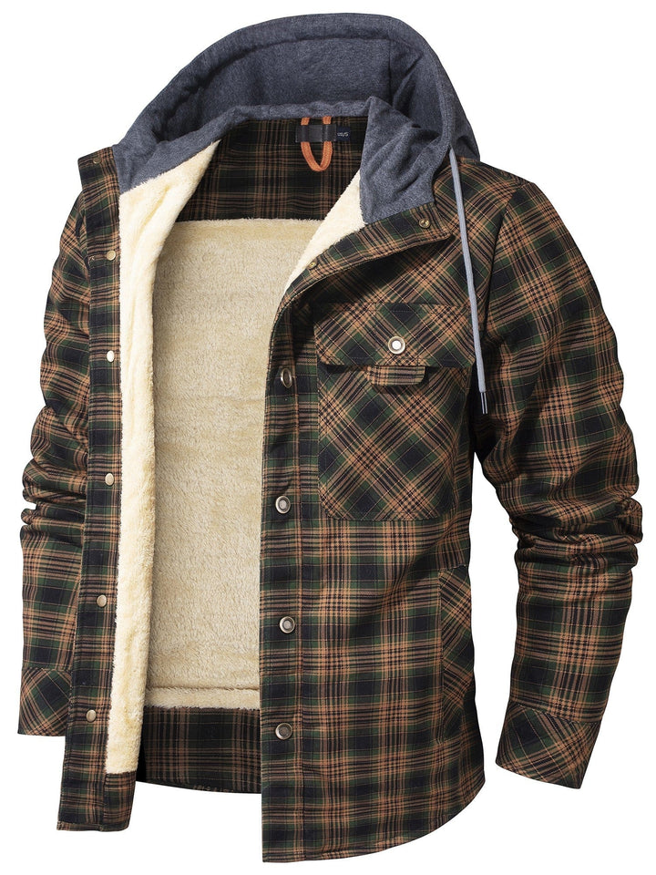 Nolan - Plaid Hoodie Jacket
