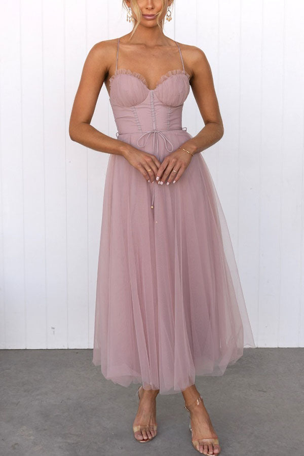 Karen - Tulle Midi Dress