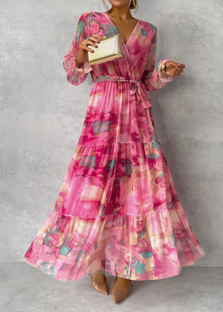 Maria - Wrap Tiered Maxi Dress