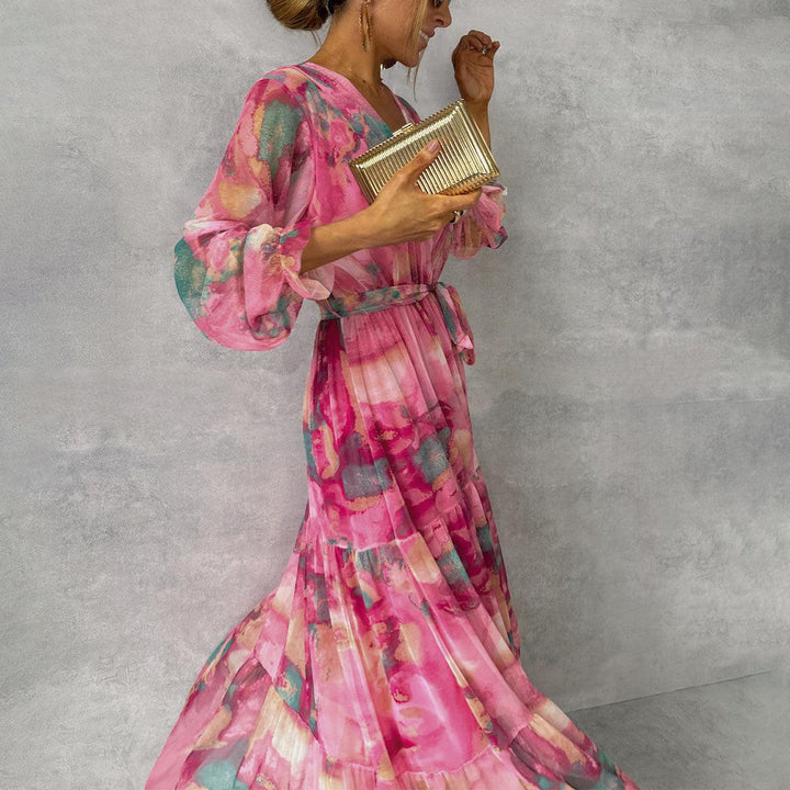 Maria - Wrap Tiered Maxi Dress