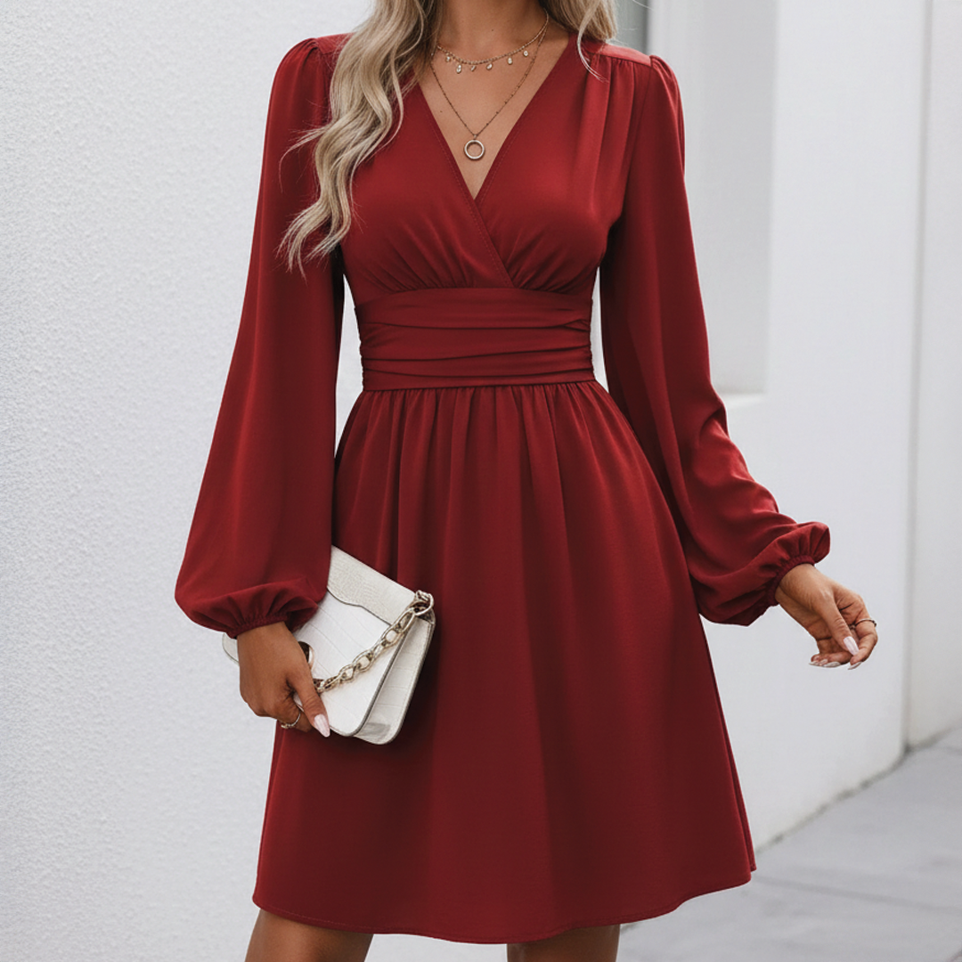 Bella - Elegant Pleated Midi Dress