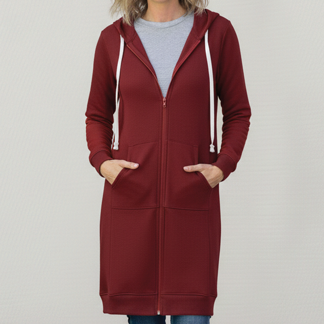 Bonnie - Longline Zip Hoodie