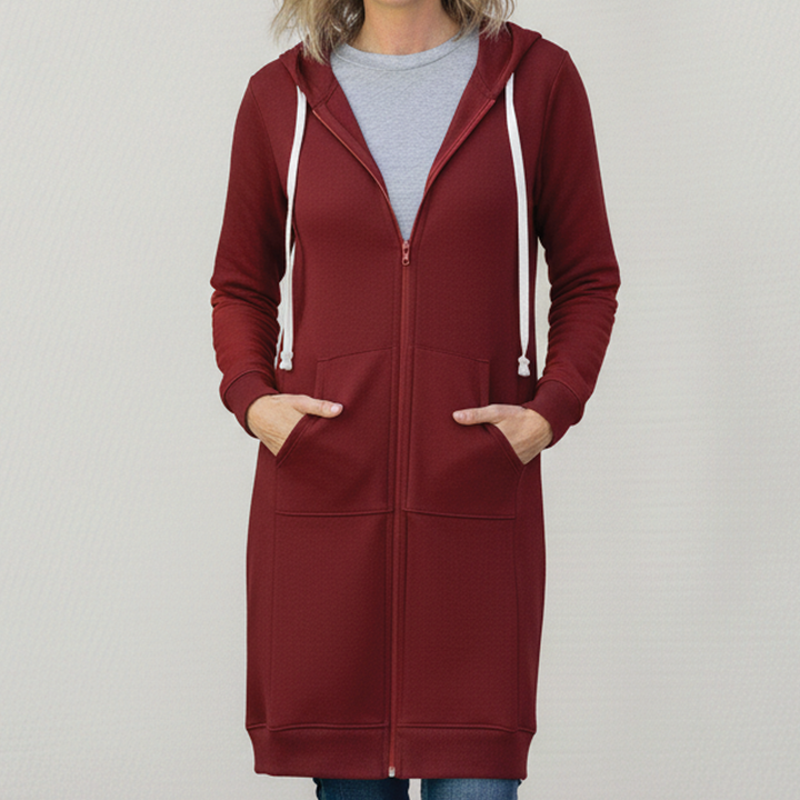 Bonnie - Longline Zip Hoodie