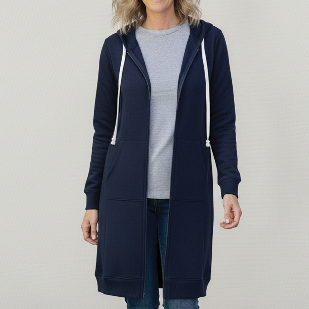 Bonnie - Longline Zip Hoodie