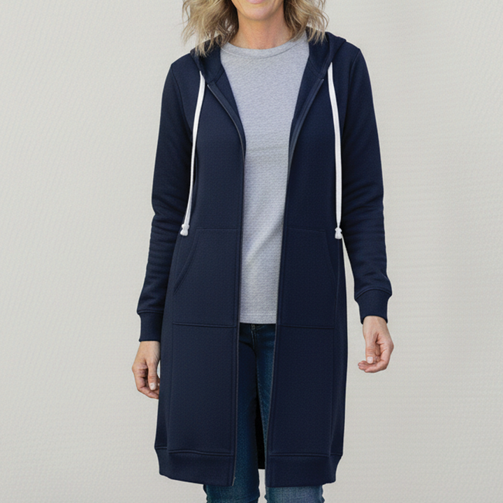 Bonnie - Longline Zip Hoodie