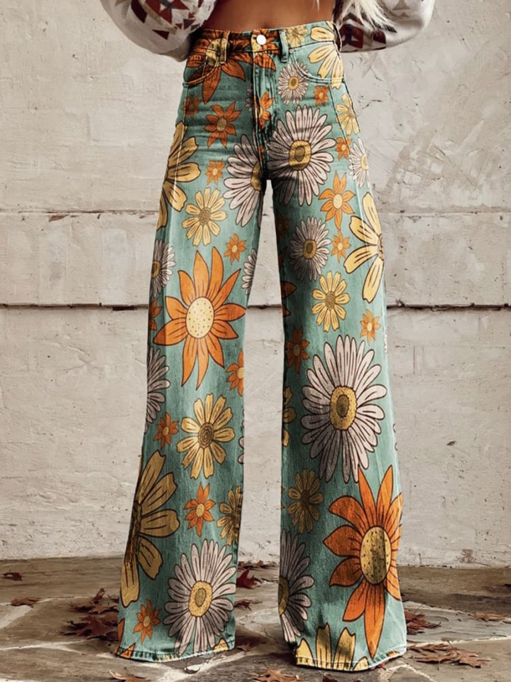 Jan - Floral Wide-Leg Pants