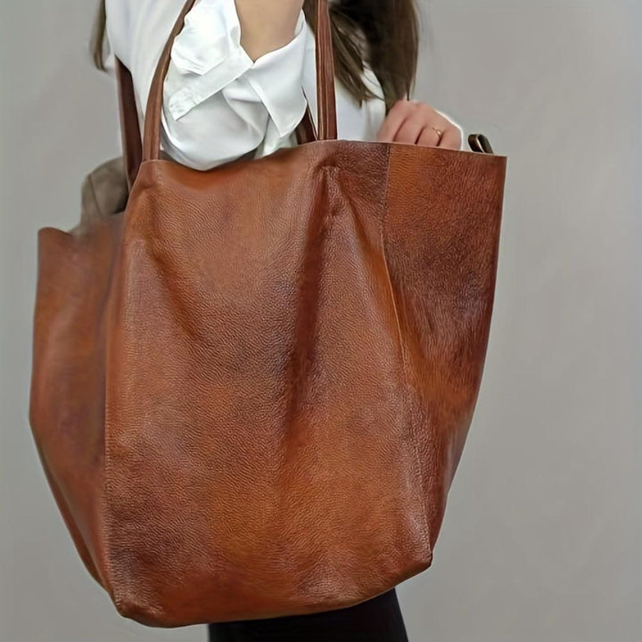 Heather - Faux Leather Tote Bag