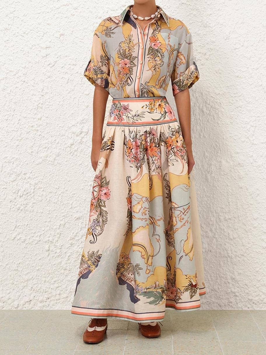 Emilia - Printed Maxi Skirt
