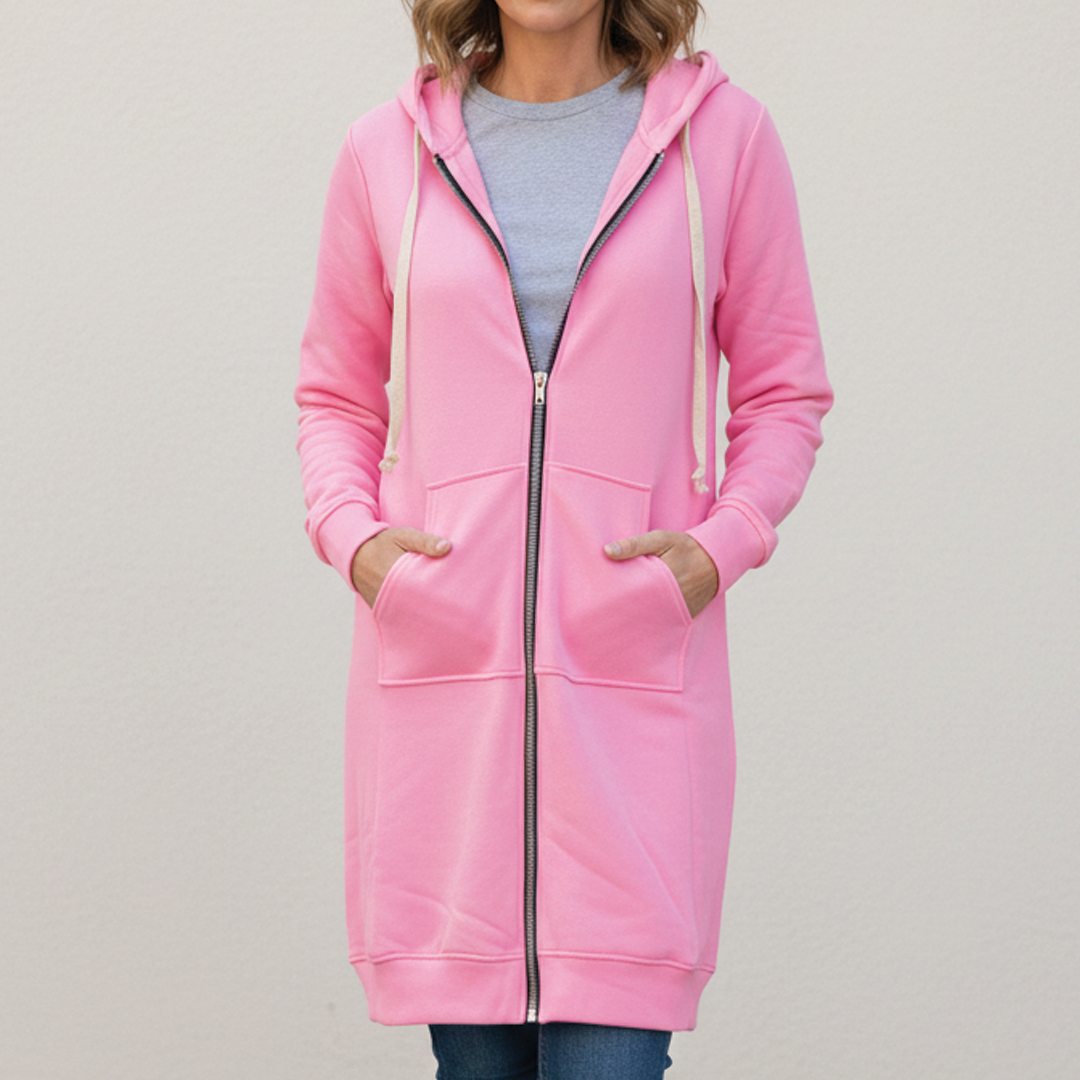 Bonnie - Longline Zip Hoodie