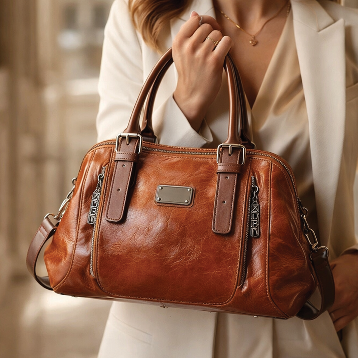 Pamela - Vegan Leather Dome Handbag
