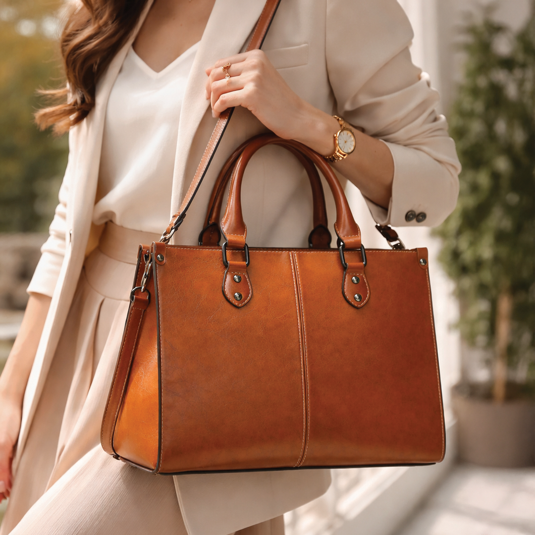 Sally - Structured Leather Handbag