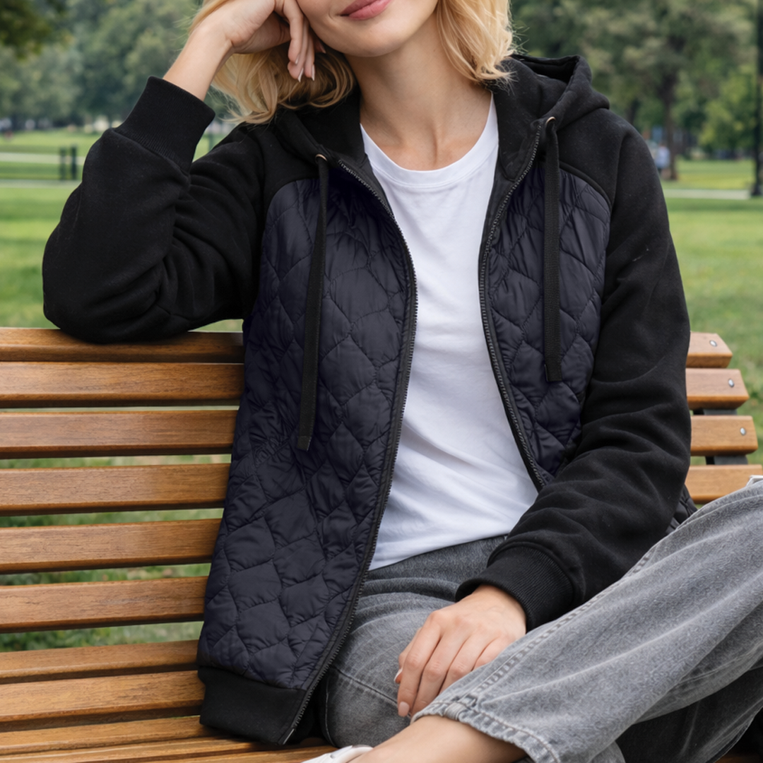 Mia - Quilted Fleece Hoodie Jacket