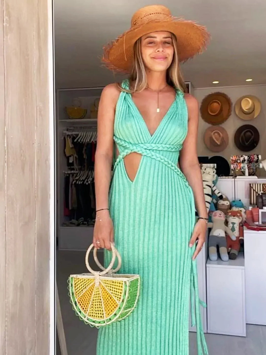 Mila - Knit Cut-Out Maxi Dress