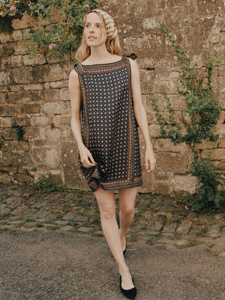 Ella - Foulard Print Mini Dress