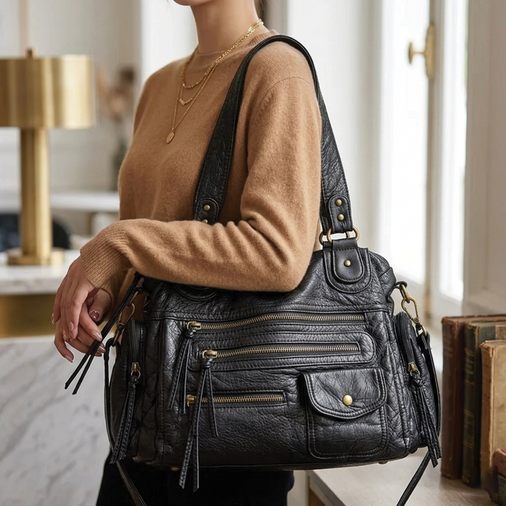 Brenda - Vegan Leather Shoulder Satchel Bag