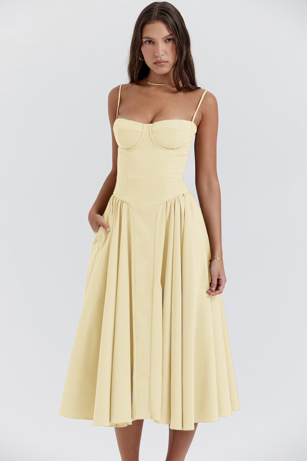 Natalie - Pleated Midi Dress