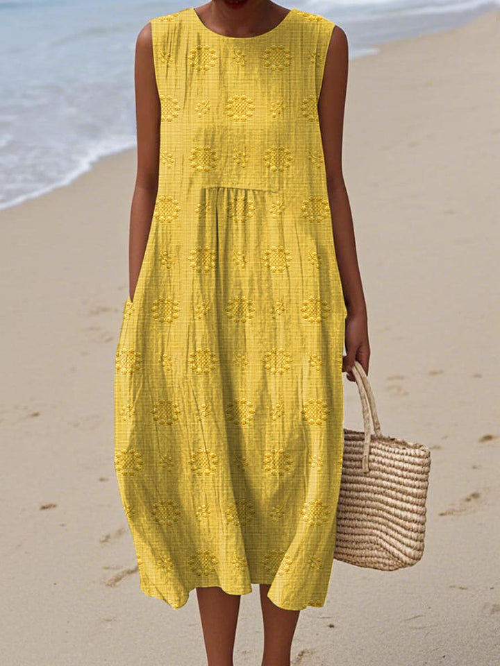 Olivia - Embroidered Midi Dress
