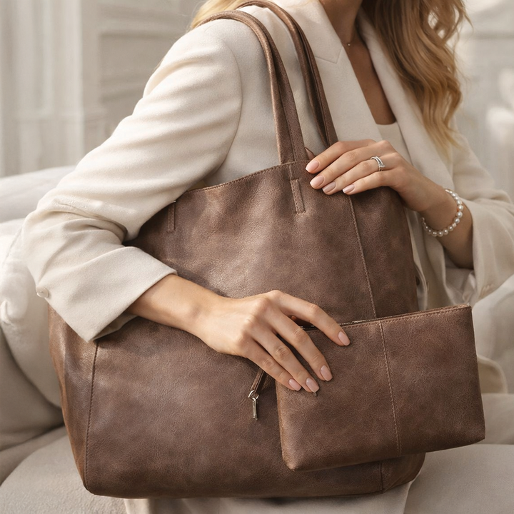 Heather - Vegan Leather Tote Bag