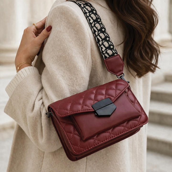 Kathryn - Vegan Leather Quilted Crossbody Bag