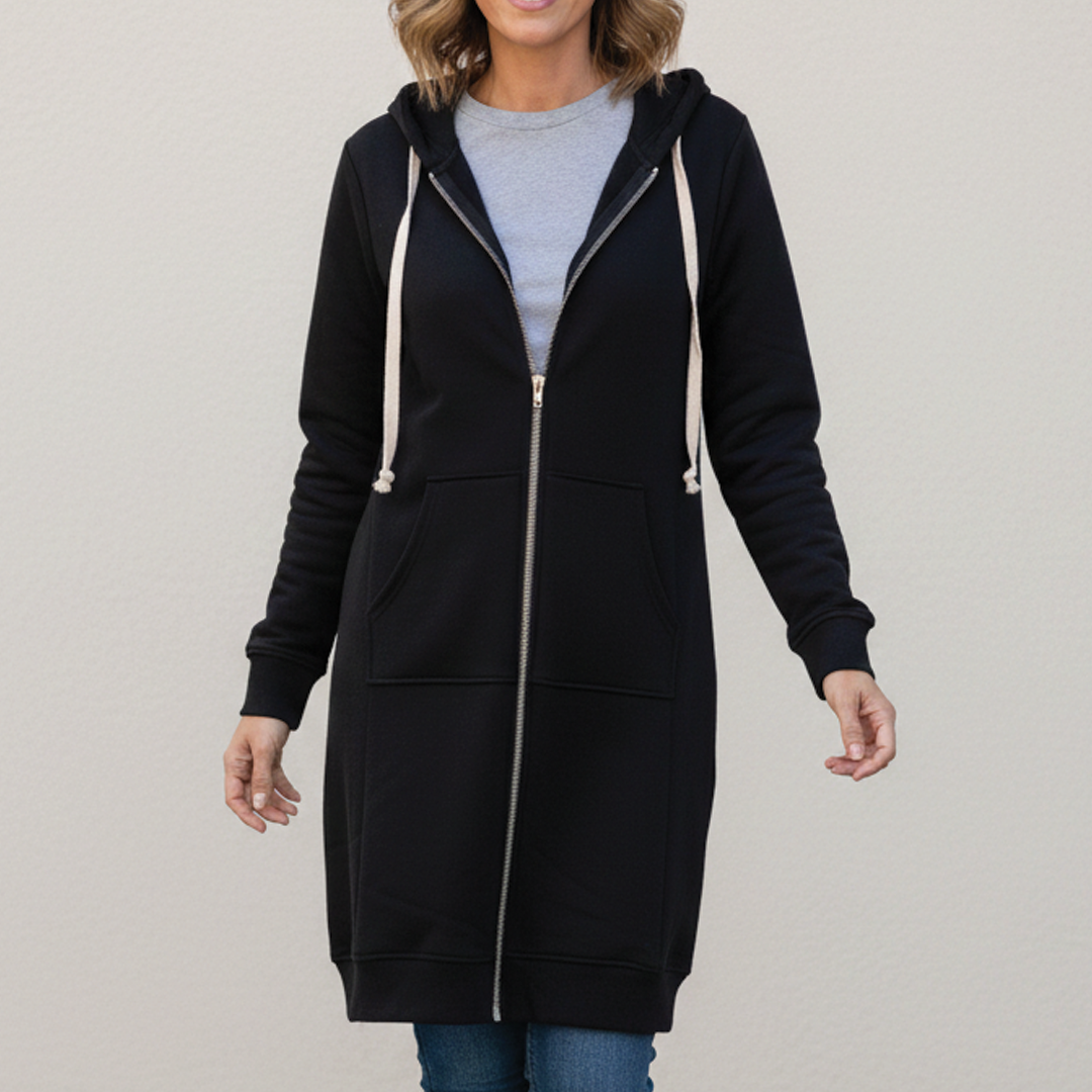 Bonnie - Longline Zip Hoodie
