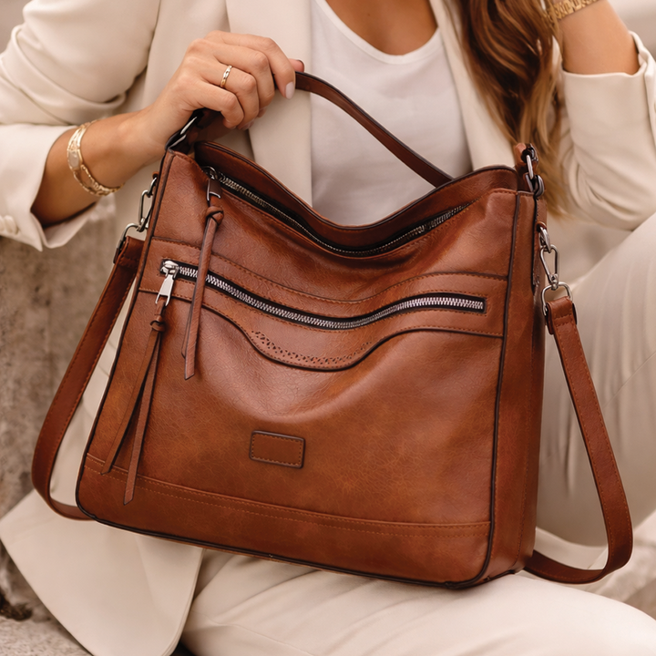 Maureen - Leather Slouchy Hobo Bag