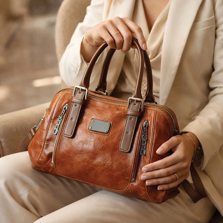 Pamela - Vegan Leather Dome Handbag