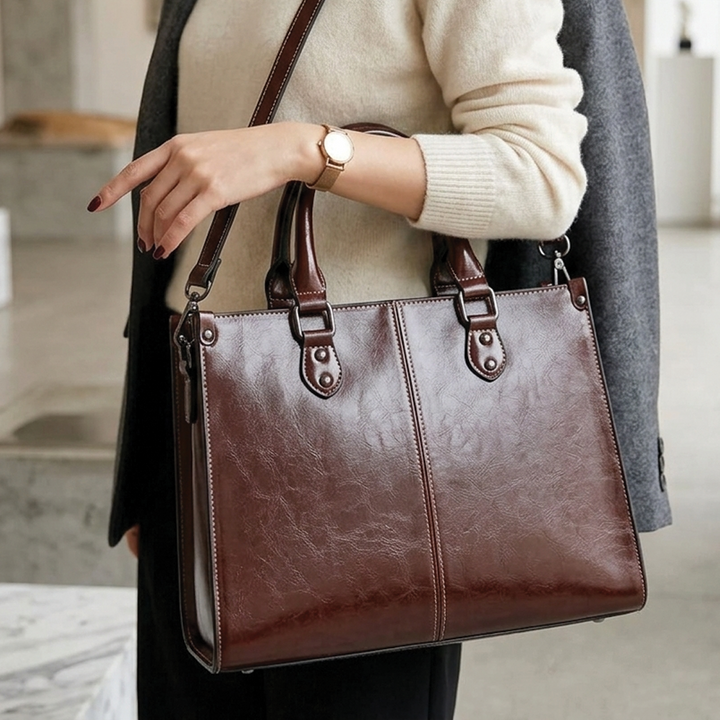 Sally - Structured Leather Handbag