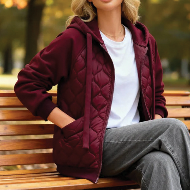 Mia - Quilted Fleece Hoodie Jacket