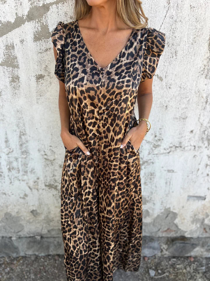 Sarah - Leopard Print Jumpsuit