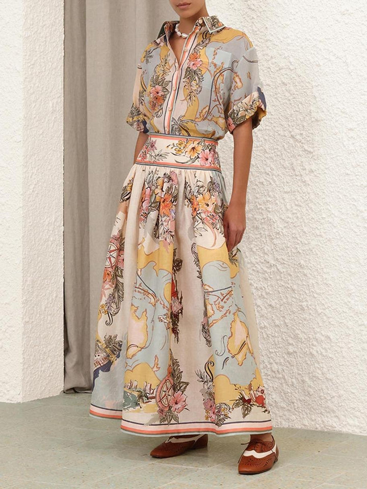 Emilia - Printed Maxi Skirt